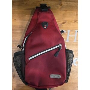 Mosiso‎ Maroon Sling pack Waterproof Crossbody Shoulder/chest pack